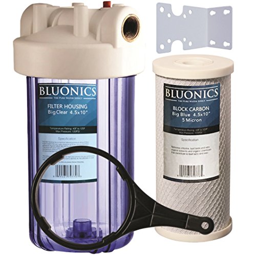 Buy BLUONICS 10" Big Blue Whole House Water Filter 5 Micron Carbon