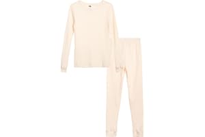 ONLY BOYS’ Thermal Underwear Set – 2 Piece Waffle Knit Top and Long Johns (2T-16)