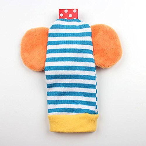 image for Happy Monkey Baby Wrist Rattles and Foot Finders Set High Contrast Inf