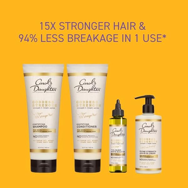 CAROL’S DAUGHTER GODDESS STRENGTH 7 OIL BLEND SCALP AND HAIR OIL FOR WAVES, COILS AND CURLS, HAIR TREATMENT WITH CASTOR OIL, 4.2 FL OZ