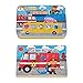 Kids puzzles for toddlers 3 years, 4 in 1 Wooden Jigsaw Puzzles with a Storage Box (Cartoon Vehicle)