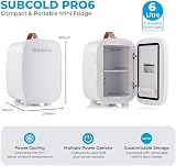Subcold PRO6 Mini Fridge 6L 8 Cans USB AC Quiet Low Voltage White view 5