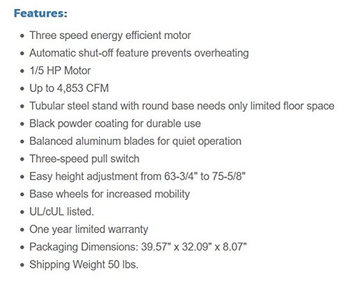ATD Tools 30330 30" Pedestal Fan