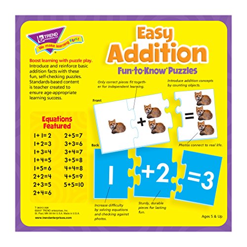 Trend Enterprises Easy Addition Fun-to-Know Puzzle