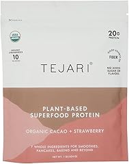 Tejari Organic Cacao + Strawberry Plant Protein, 16 OZ
