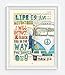 Psalm 32:8 - Life Is an Adventure - Classic Antique Van Car - Vintage Bible Verse Scripture Wall Art Print, Unframed, Christian Wall and Home Decor, All Sizes