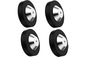Tertullus 4 Pcs Speaker Spike Floor Protectors Silver, High End HiFi Spikes Pads Absorbers Protection Vibration Absorbers Pads Damper Washers for Spikes (49x13mm, Washer)