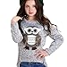 WardWolf Sweatshirts for Girls Toddler Kids Fleece Pullover Fuzzy Cute Owl 7-8