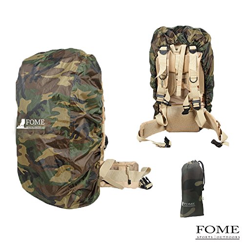 FOME Backpack Rain Cover, Sports|Outdoors Nylon Waterproof Backpack Rain Cover Rucksack Water Resist Cover for Hiking Camping Traveling Outdoor Activity