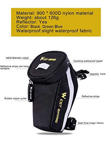 image for West Biking Wedge Saddle Bag Cycle Pack Pannier, Bike Storage Bag Moun