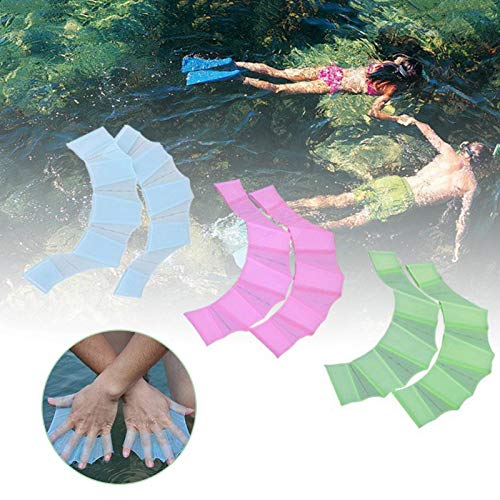 YWILLINK Swimming Fins Handcuffs Flippers HydraHand Frog Swim Gloves Silicone Hand Paddles Swim Palm Finger Kids Men Women Training