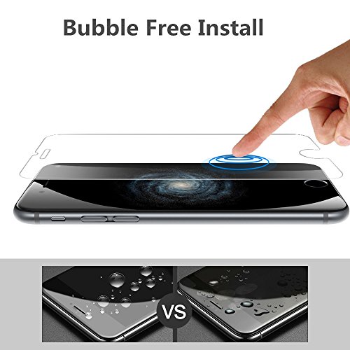 [2 Pack]iPhone 7/8 Plus Screen Protector, 9 HD Hard 99% Clear Tempered Glass Ultra Clear Shatter Proof Screen Protector Support iPhone 7 Plus， iPhone 8 Plus - Thumbnail 2