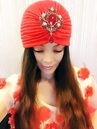 Red Gemstone Turban,Women Turban,Full Turbans,Turban,Turban Hat,Stretch Turban,Fashion Turban,Head Wrap,Head Scarf,Headband,Fashion,Gift,Show,Party,Holiday