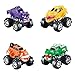 JOYIN Valentine's Day 16 Pack Pull Back Monster Truck Toys with Gift Cards for Kids, Mini Monster Trucks Classroom Exchange Prizes Valentine Party Favor Toys