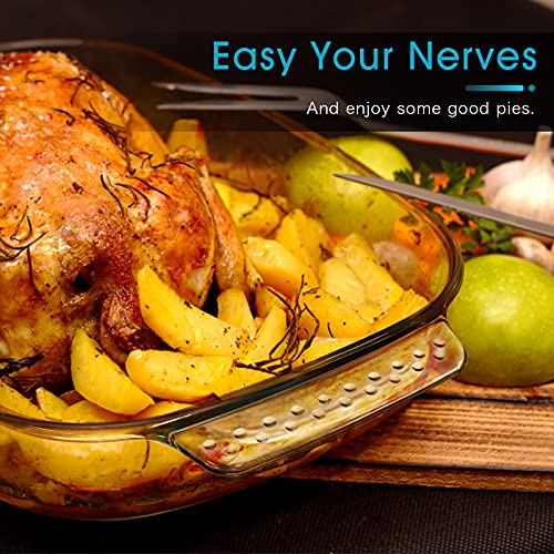 Oven Glass Pan Glass Baking Dish by NUTRIUPS Glass Casserole Dish 2.5L Glass Oven Dish Glass