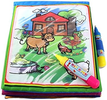 Youbedo Magic Baby Water Coloring Doodle Soft Cloth Book With 2 Magic Water Pens For Preschool Learning Activity Perfect Shower Gift For Boys And Girls