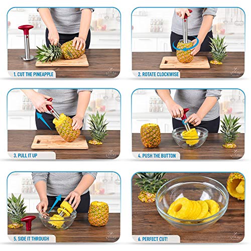 Zulay Kitchen Pineapple Corer and Slicer tool Stainless Steel