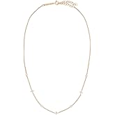 Zoe Chicco Women's 14k Gold 3 Small Prong Set Necklace, 14k Yellow Gold, One Size