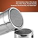 Powder Sugar Shaker with Lid, SOSMAR 2 Pieces 304 Stainless Steel Powder Shaker Duster/Mesh Sifter Sprinkler for Icing Sugar Cocoa Cinnamon Chocolate Flour, with 16 Pcs Coffee Stencils & Clip