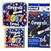 Graduation Party Kit 2017 Plates, Napkins,Tablecloth Graduation Supplies Serves 28 Blue Multi