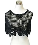 Modadorn Spring Summer Mini Solid Netting Sequin Poncho