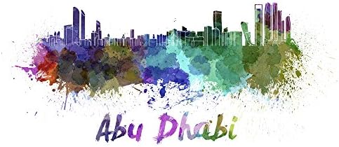 Large Canvas Print Wall Art – Abu Dhabi city – New York Cityscape Canvas Print – Giclee Canvas Printing – Hanging Wall Deco Picture (20x40Inch 1-piece )