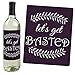 Friends Thanksgiving Feast - Friendsgiving Party Decorations for Women and Men - Wine Bottle Label Stickers - Set of 4