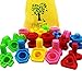 EMIDO 40-Piece Jumbo Nuts Bolts STEM Toy, Learning Toy for Toddlers & Little Kids - Sorting & Stacking Activities, Develops Fine Motor Skills & Hand-Eye Coordination, No Batteries Required