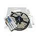 Nubee 16.4ft 5M RGB SMD 5050 Waterproof Strip Light 300LEDs + 44Key IR Remote Controller + 12V 5A Power Supply