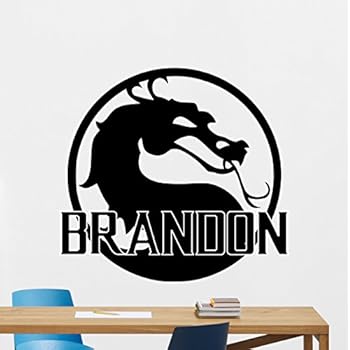 Personalized Mortal Kombat Wall Decal Custom Name Logo 