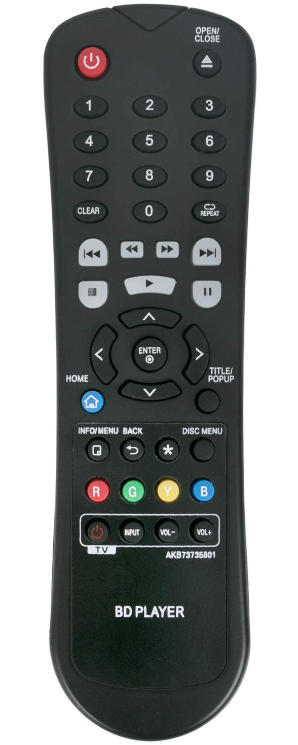 ALLIMITY AKB73735801 Remote Control Replaced for LG Blue-Ray Player BP230 BP430 BP630 BP640 BP330 BP530 BP540 BP440 BP450 BP735 UP870 UP875 UP970