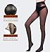 MERYLURE Sheer Back Seam Pantyhose Reinforced Crotch Tights for Women (Small, Black)