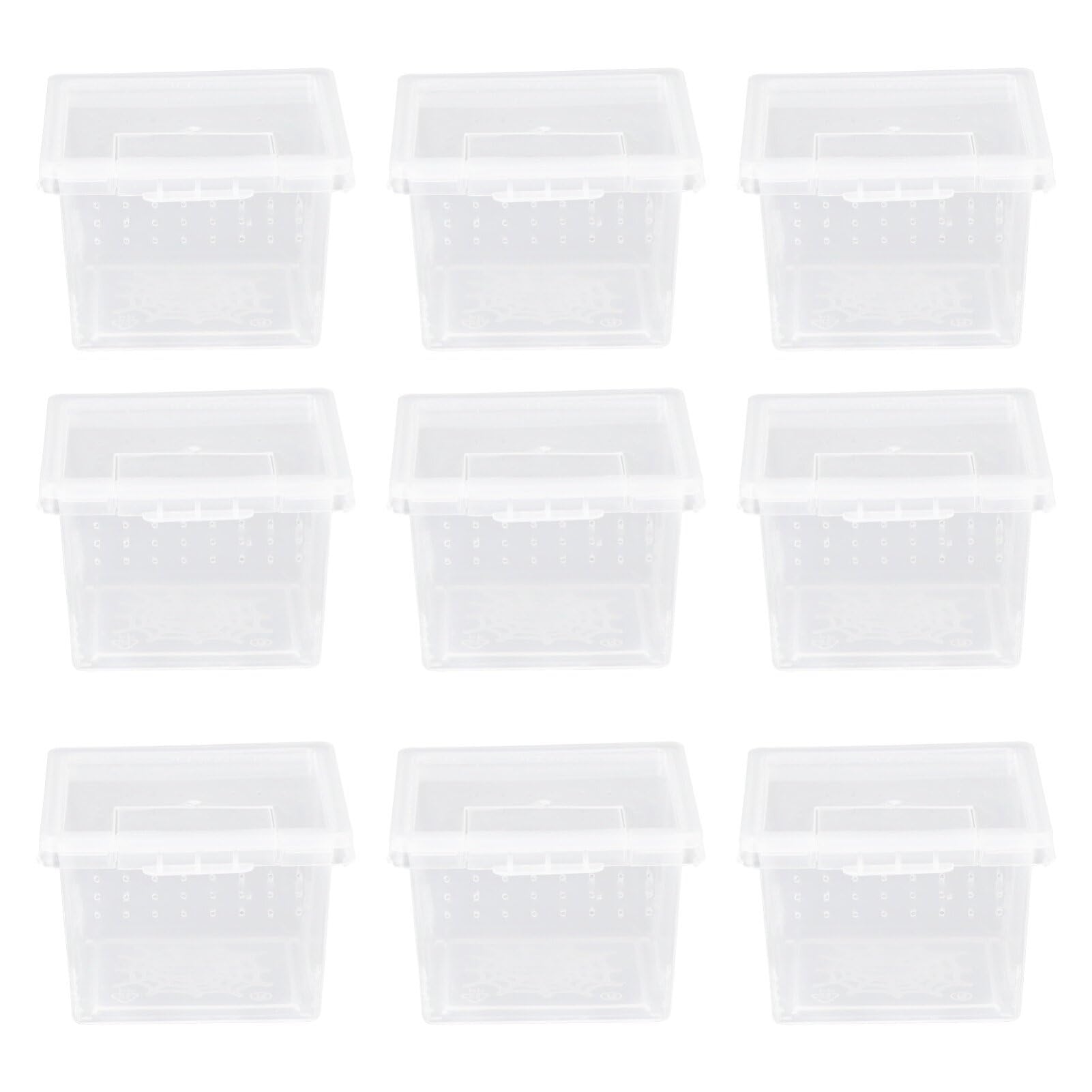 FRCOLOR Mini Reptile Breeding Box Portable Transparent Creeper House for Feeding Small Spiders and Insects with Ventilated Design