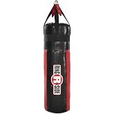 Ringside Apex 100 lb Filled Heavy Bag for Boxing, MMA &amp; Kickboxing | Filled synthetic leather bag, reinforced seams, nylon straps &amp; hanging clip, 42 x 14 in, home or gym training