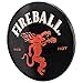 American Art Decor Dome Shaped Metal Wall Art Sign - Retro Room Decor for Bar, Man Cave, Garage, Game Room, Bedroom & More (Fireball Whiskey, 15.5” x 15.5” x 1”)