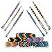 Friendship Bracelets for Kids, Teens, Girls, Boys | 6 pcs Handmade Woven Friendship Bracelet Bulk Set | Cool & Cute Stackable True V-Design Bracelets - Great Party Favors (Multiple Colors) (6 pcs)