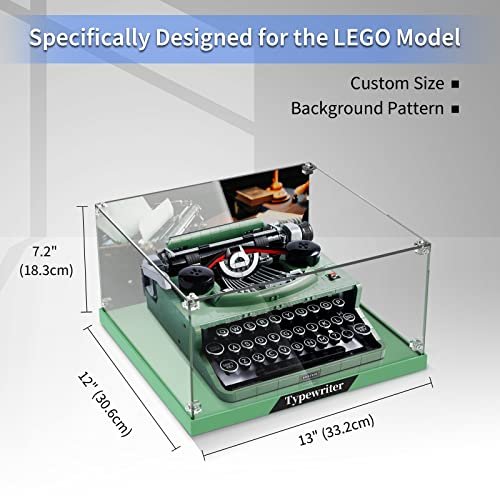 PIPART Acrylic Display Case for Lego 21327 Ideas Typewriter, Display