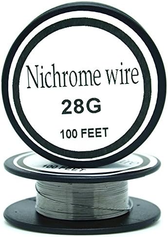 Nichrome wire36g 34g 32g 30g 28g 27g 26g 24g 22g 20g Gauge 100 FT 0.2mm Resistor AWG Resistance (28Gauge/100Feet)