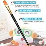 Vicloon 10Pcs Paint Brushes Set Nylon Hair Professional Art Brushes view 3
