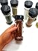 Nakpunar 8 pcs Glass Spice Jars with Black Lids - Shaker Dispenser and Pour Caps With Hot Seal