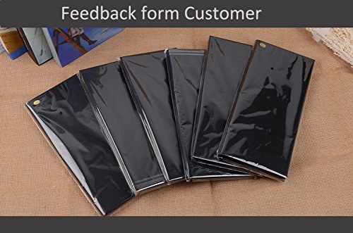 10PCS Leather Book Style Double Fold Panel Menu Cover Menu Holder Black - 11.4" x 5" (L x W) - Thumbnail 4