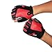 LuxoBike Cycling Gloves Bicycle Gloves Bicycling Gloves Red Mountain Bike Gloves – Anti Slip Shock Absorbing Foam Padded Breathable Lycra Half Finger Road Cycling Clothing for Men Boys Womanthumb 3