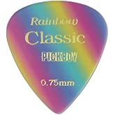 Pickboy Vintage Pick, Rainbow, Cellulose, 0.75mm, 10 picks