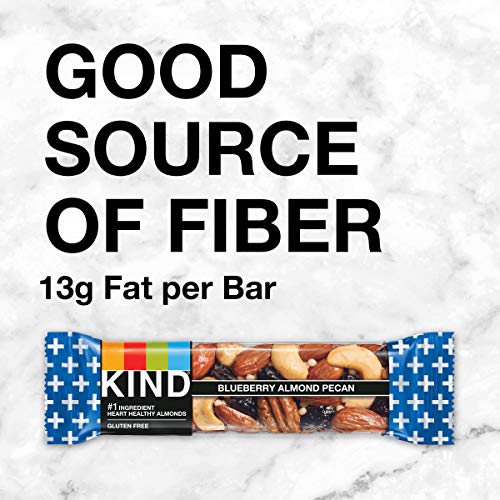 KIND Bars, Blueberry Pecan, Gluten Free, Low Glycemic Index, 1.4oz, 12