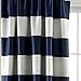 Lush Decor, 84” x 52”, Navy Stripe Blackout Curtains | Light Filtering Window Panel Set (Pair)