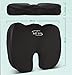 Adiona Orthopedic 100% Pure Memory Foam Coccyx Cushion | Cool Breathable Mesh Cover - Professional Grade for Back Relief - Sciatica and Tailbone Pain - Office Chair and Car Driver Seat Pillow