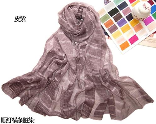 YRXDD Trendy retro silk dyed silk new technology dyeing high-end silk foliage scarves,leather purple,180 * 100cm