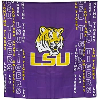 72x72 Northwest Lsu Louisiana Tigers Fabric Shower Curtain Bath