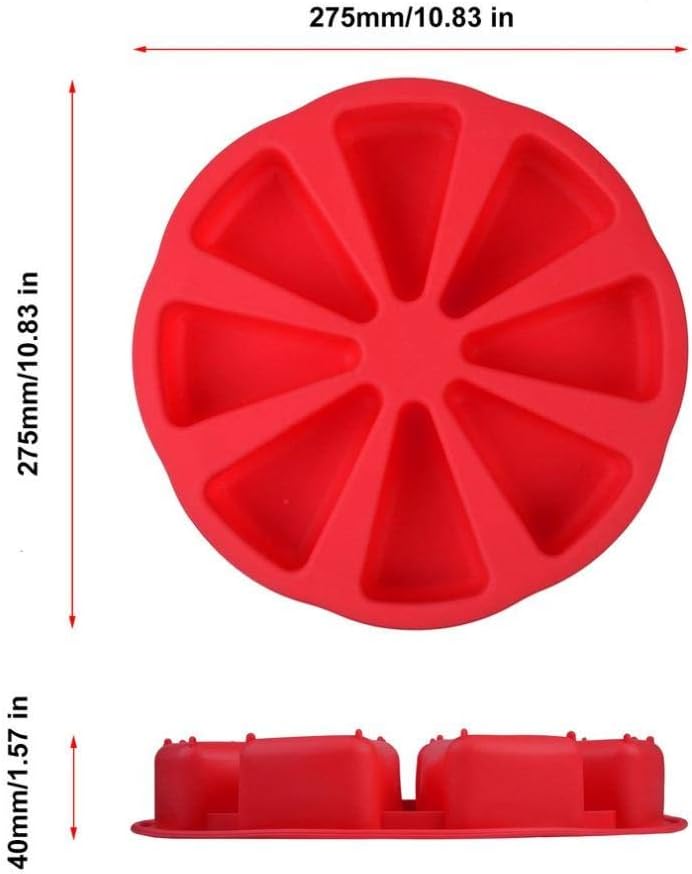 3D Silicone Cake Mold- DIY Baking Pastry Tools -Cake Mould Oven Bread Pizza Bakeware Jelly Cupcake Mold- 8 Cavity Scone Pans