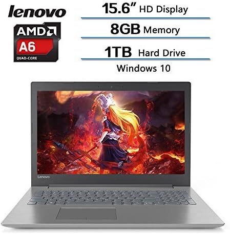 2018 High Performance Lenovo Flagship IdeaPad320 Notebook, 15.6"HD Display, AMD A6-9220 Processor ( 2.90GHz 1MB ), 8GB RAM, 1TB 5400 RPM HDD, Windows 10, W/ Webcam, Wifi, Bluetooth (Onyx Black)